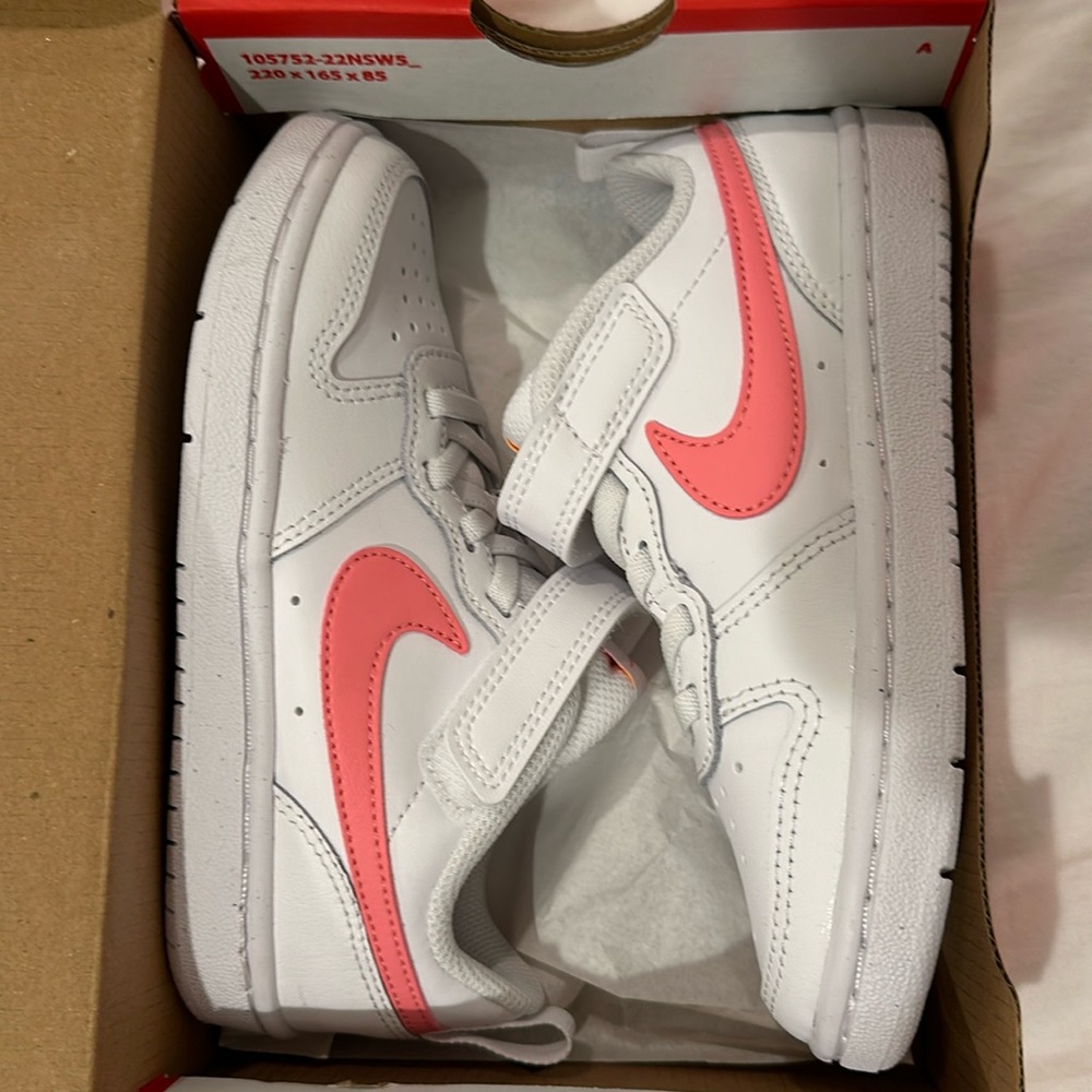 NWT girls Nike Court Borough sneakers - size 12M